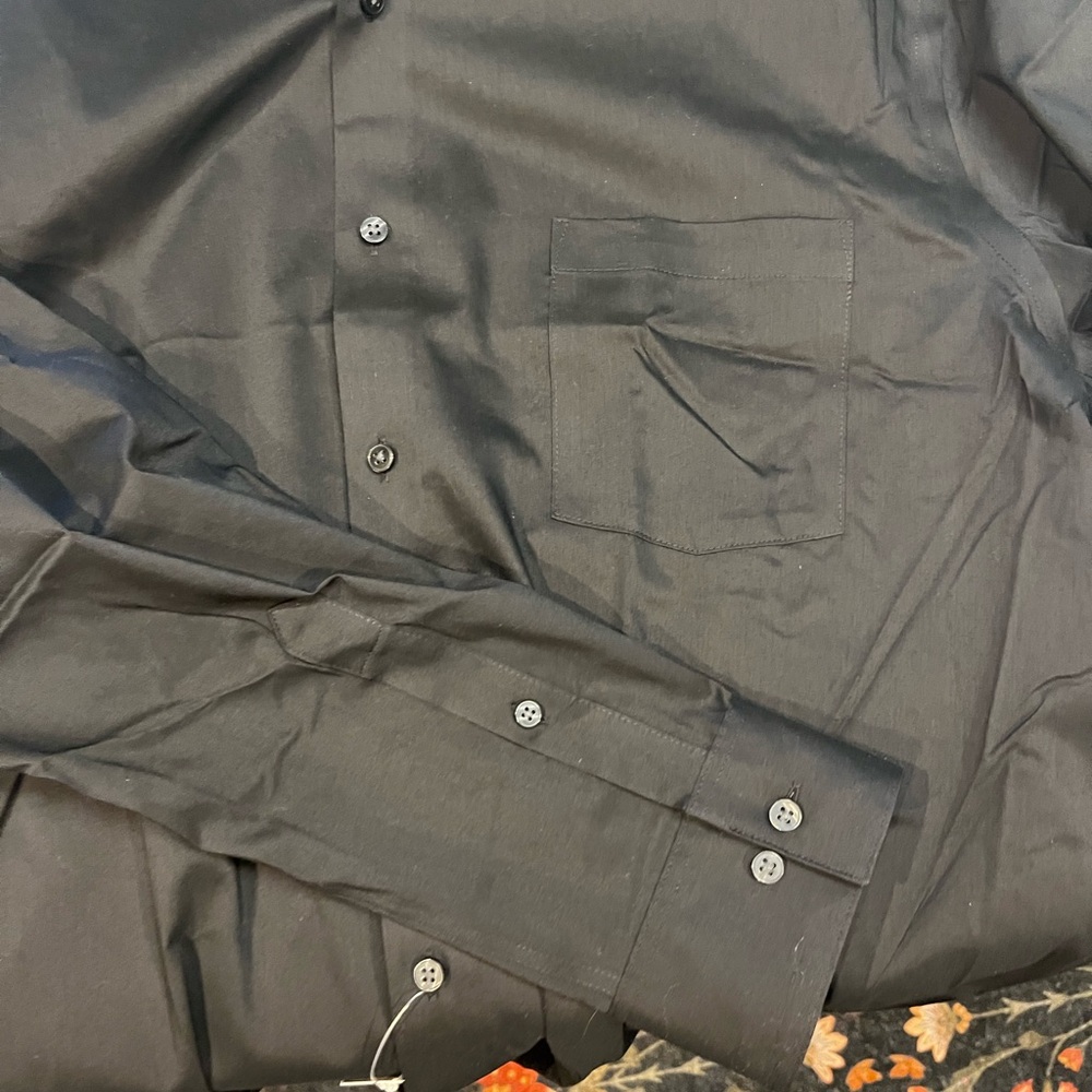 Van Heusen Black Dress Shirt